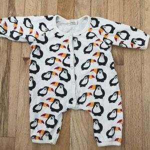Soft Baby Long Romper Toucan Print